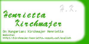 henrietta kirchmajer business card